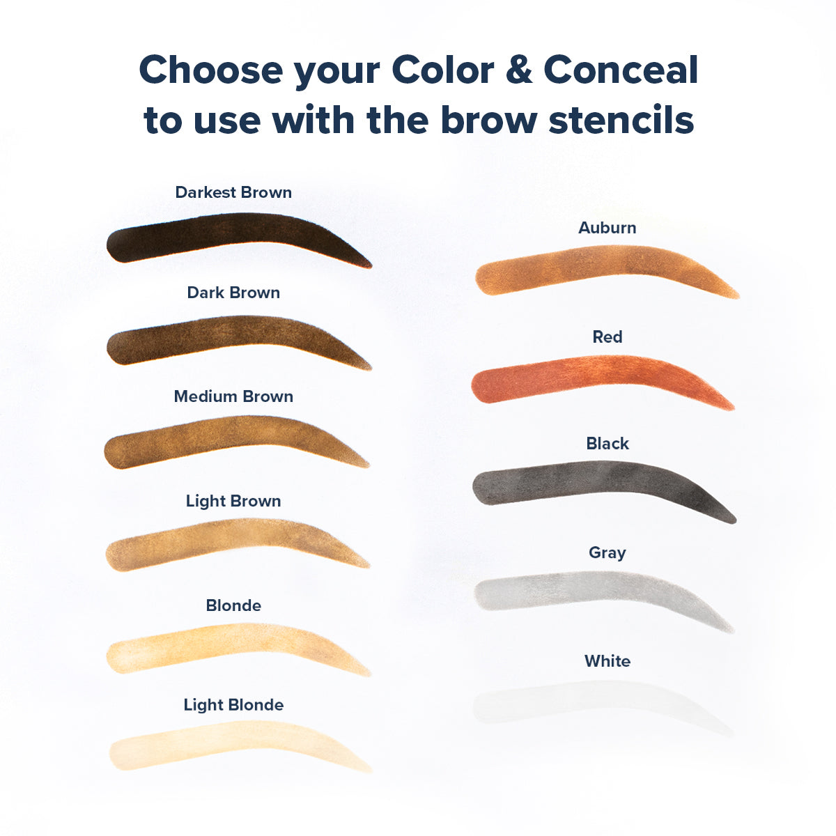 Color & Conceal with 5pc Brow Stencil Set