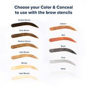 Color & Conceal with 5pc Brow Stencil Set