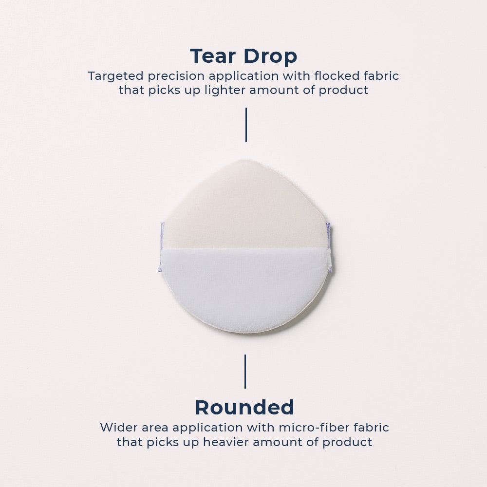 Dual-Sided Powder Puff Applicator 2PK