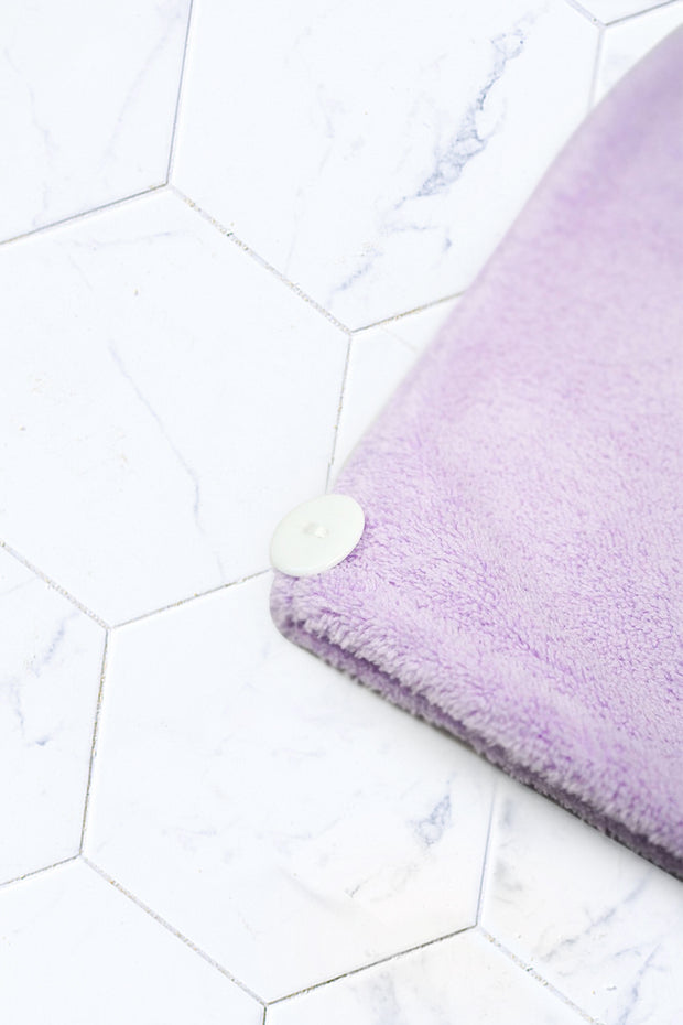 Coral Velvet Plush Hair Towel